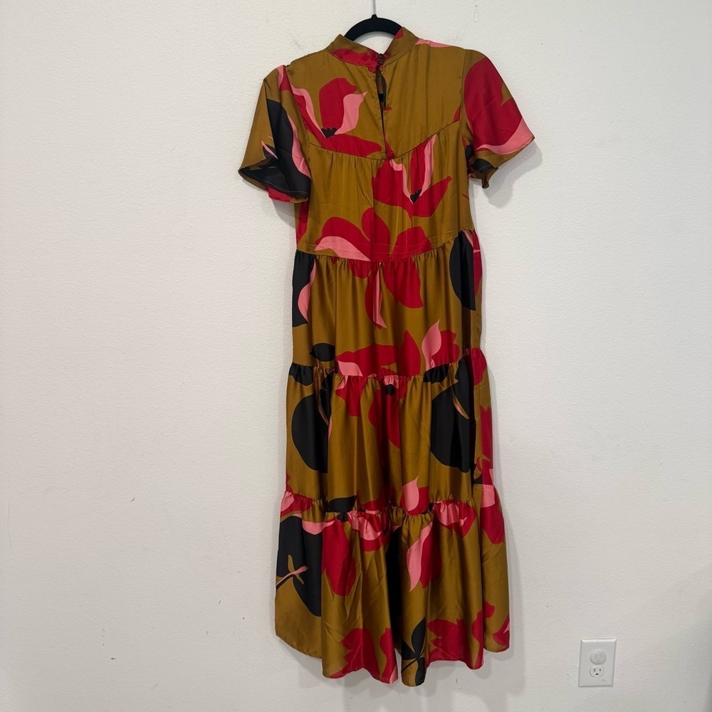 Corey Lynn Calter Anthropologie Gianna Mock Neck Tiered Maxi Dress XSP - Picture 8 of 9